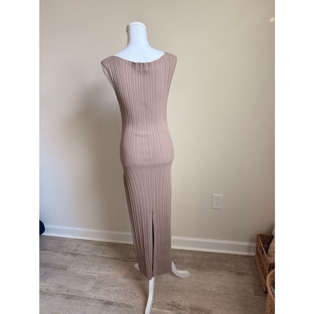 DISSH Sleeveless Ribbed Maxi Dress in Taupe - Picture 7 of 8